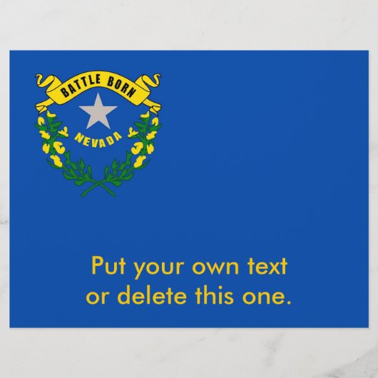 Flyer met vlag van Nevada, Verenigde Staten. (Voorkant)