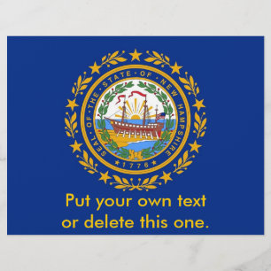 Flyer met vlag van New Hampshire, VS