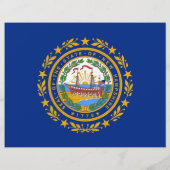 Flyer met vlag van New Hampshire, VS (Achterkant)