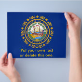 Flyer met vlag van New Hampshire, VS (Hand)