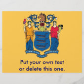 Flyer met vlag van New Jersey, VS. (Voorkant)