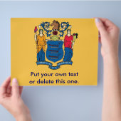 Flyer met vlag van New Jersey, VS. (Hand)
