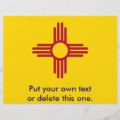 Flyer met vlag van New Mexico, VS (Voorkant)