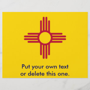 Flyer met vlag van New Mexico, VS