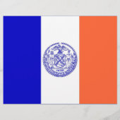 Flyer met vlag van New York City, VS (Achterkant)