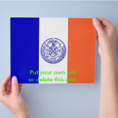Flyer met vlag van New York City, VS (Hand)