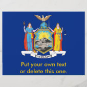 Flyer met vlag van New York, VS. (Voorkant)