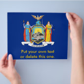 Flyer met vlag van New York, VS. (Hand)