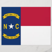 Flyer met vlag van North Carolina, VS. (Achterkant)