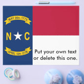 Flyer met vlag van North Carolina, VS. (Enkel)