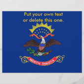Flyer met vlag van North Dakota, VS. (Voorkant)