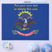 Flyer met vlag van North Dakota, VS. (Enkel)