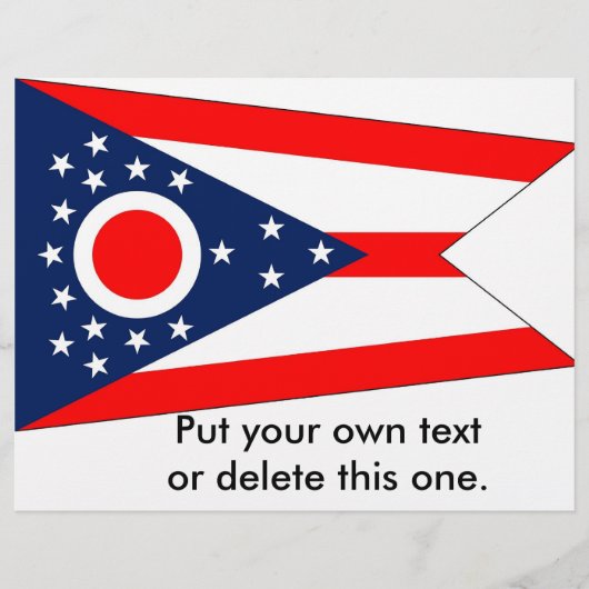 Flyer met vlag van Ohio, VS (Voorkant)