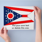 Flyer met vlag van Ohio, VS (Hand)