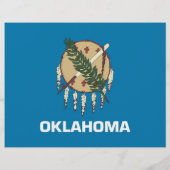 Flyer met vlag van Oklahoma, VS (Achterkant)