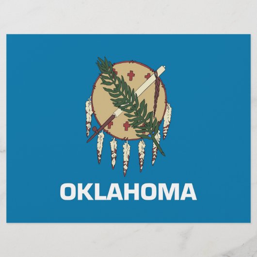 Flyer met vlag van Oklahoma, VS (Achterkant)