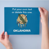 Flyer met vlag van Oklahoma, VS (Hand)