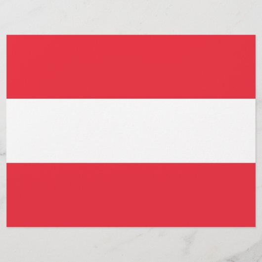 Flyer met vlag van Oostenrijk (Achterkant)