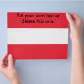 Flyer met vlag van Oostenrijk (Hand)