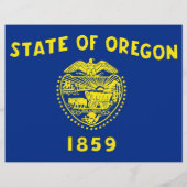 Flyer met vlag van Oregon, VS (Achterkant)