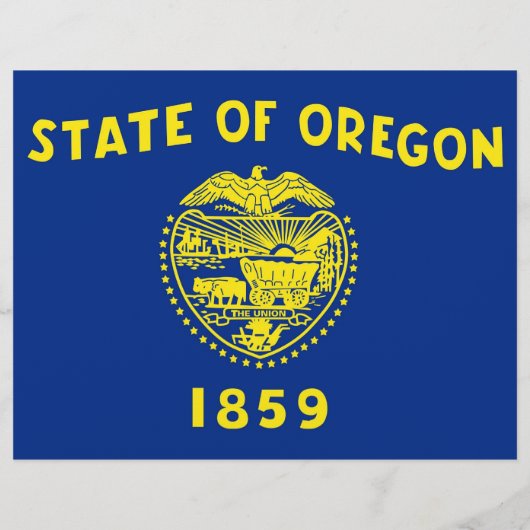 Flyer met vlag van Oregon, VS (Achterkant)
