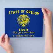 Flyer met vlag van Oregon, VS (Hand)