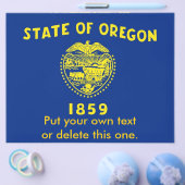 Flyer met vlag van Oregon, VS (Enkel)