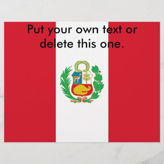 Flyer met vlag van Peru (Voorkant)