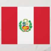 Flyer met vlag van Peru (Achterkant)