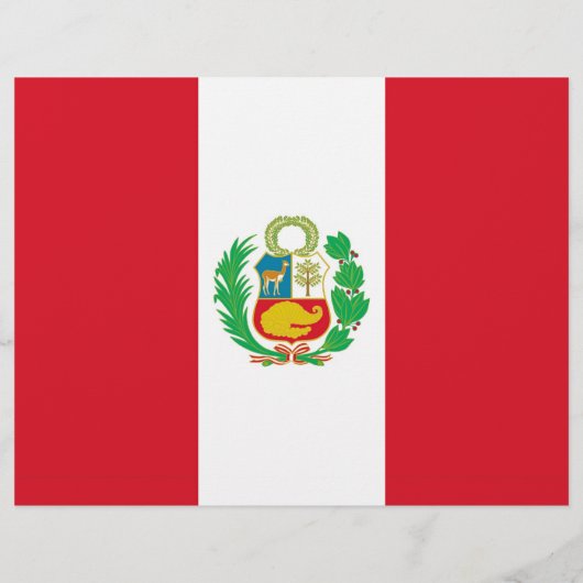 Flyer met vlag van Peru (Achterkant)