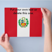 Flyer met vlag van Peru (Hand)