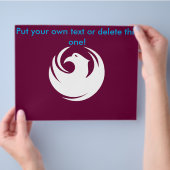 Flyer met vlag van Phoenix, Arizona (Hand)