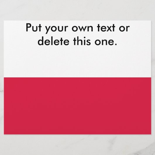 Flyer met vlag van Polen (Voorkant)