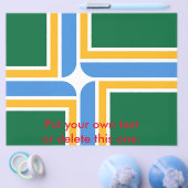 Flyer met vlag van Portland, Oregon, Verenigde Sta (Enkel)