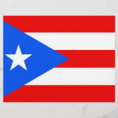 Flyer met vlag van Puerto Rico, VS (Achterkant)