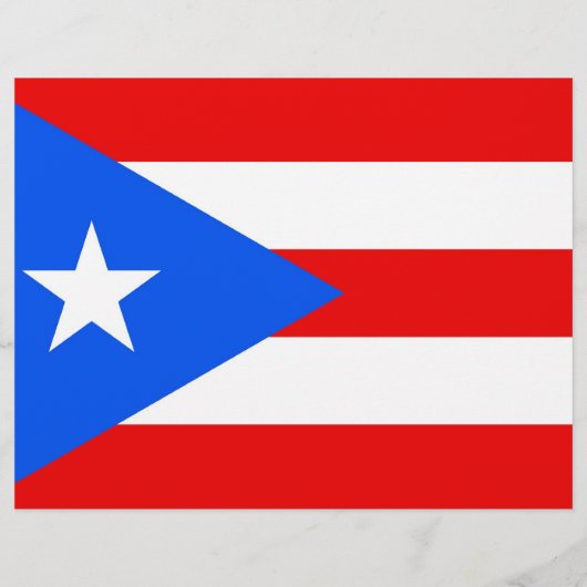 Flyer met vlag van Puerto Rico, VS (Achterkant)