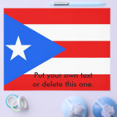 Flyer met vlag van Puerto Rico, VS (Enkel)