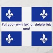 Flyer met vlag van Quebec, Canada (Voorkant)