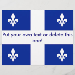 Flyer met vlag van Quebec, Canada
