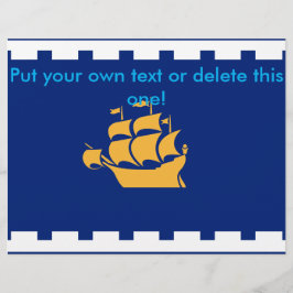 Flyer met vlag van Quebec City, Canada