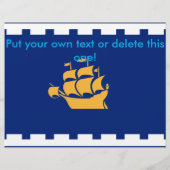 Flyer met vlag van Quebec City, Canada (Achterkant)
