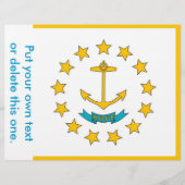 Flyer met vlag van Rhode Island, VS (Voorkant)