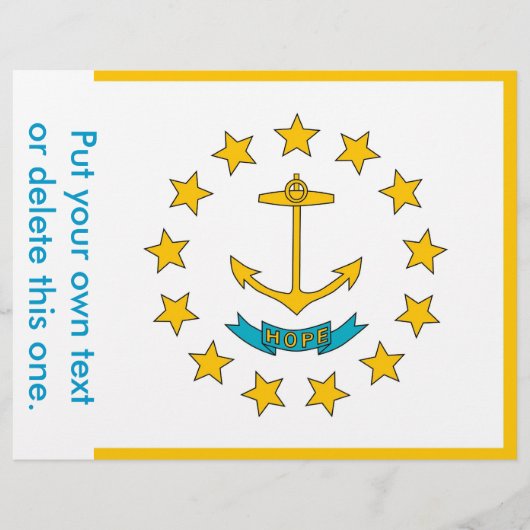 Flyer met vlag van Rhode Island, VS (Voorkant)