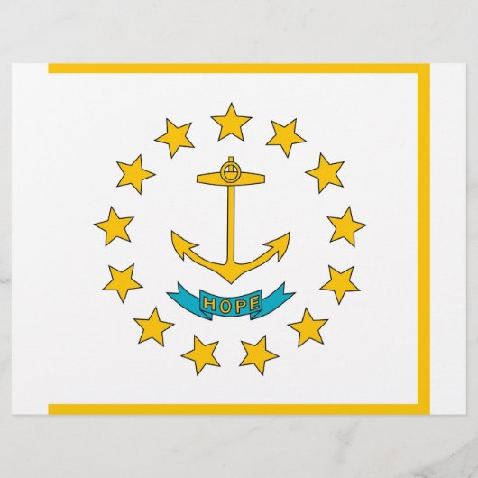 Flyer met vlag van Rhode Island, VS (Achterkant)