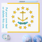 Flyer met vlag van Rhode Island, VS (Enkel)