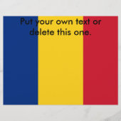 Flyer met vlag van Roemenië (Voorkant)