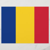 Flyer met vlag van Roemenië (Achterkant)