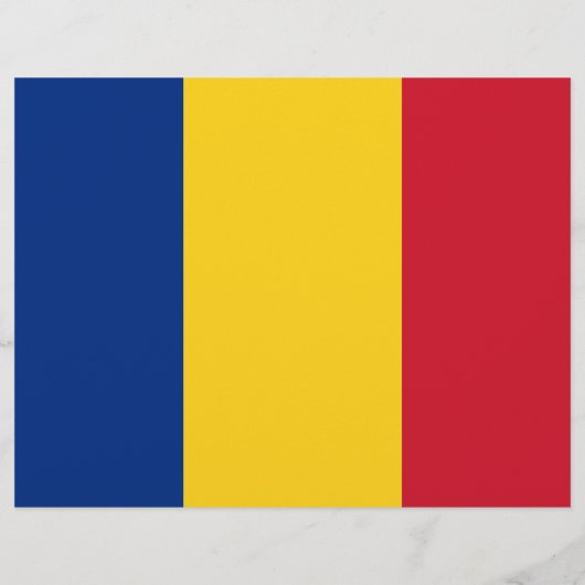 Flyer met vlag van Roemenië (Achterkant)
