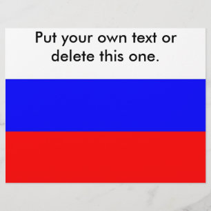 Flyer met vlag van Rusland
