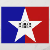 Flyer met vlag van San Antonio City, Verenigde Sta (Achterkant)